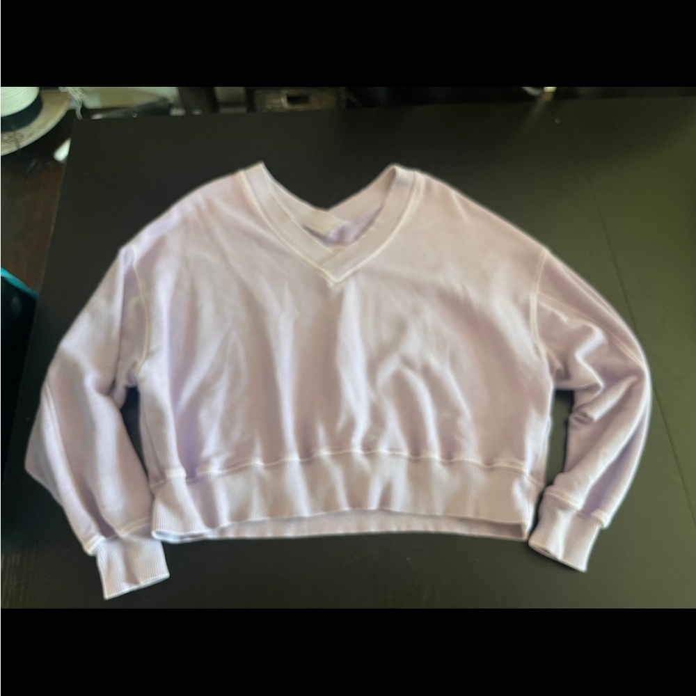 Lavender V-Neck Women's Sweater